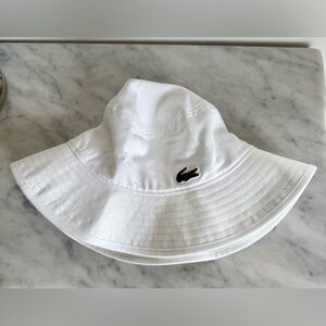 Lacoste White Bucket Hat.. Unisex.. NEVER WORN… Official Miami Open 2025